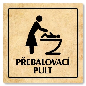 Přebalovací pult, 118x118mm, pergamen, Arizona